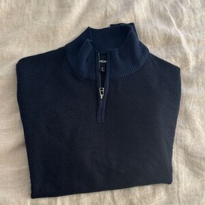 Bonobos Men's Dark Blue Zip-Up Sweater